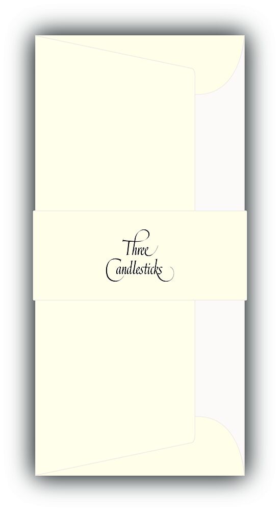 Three Candlesticks P4TO (89x187mm) Envelopes 20 pack, White