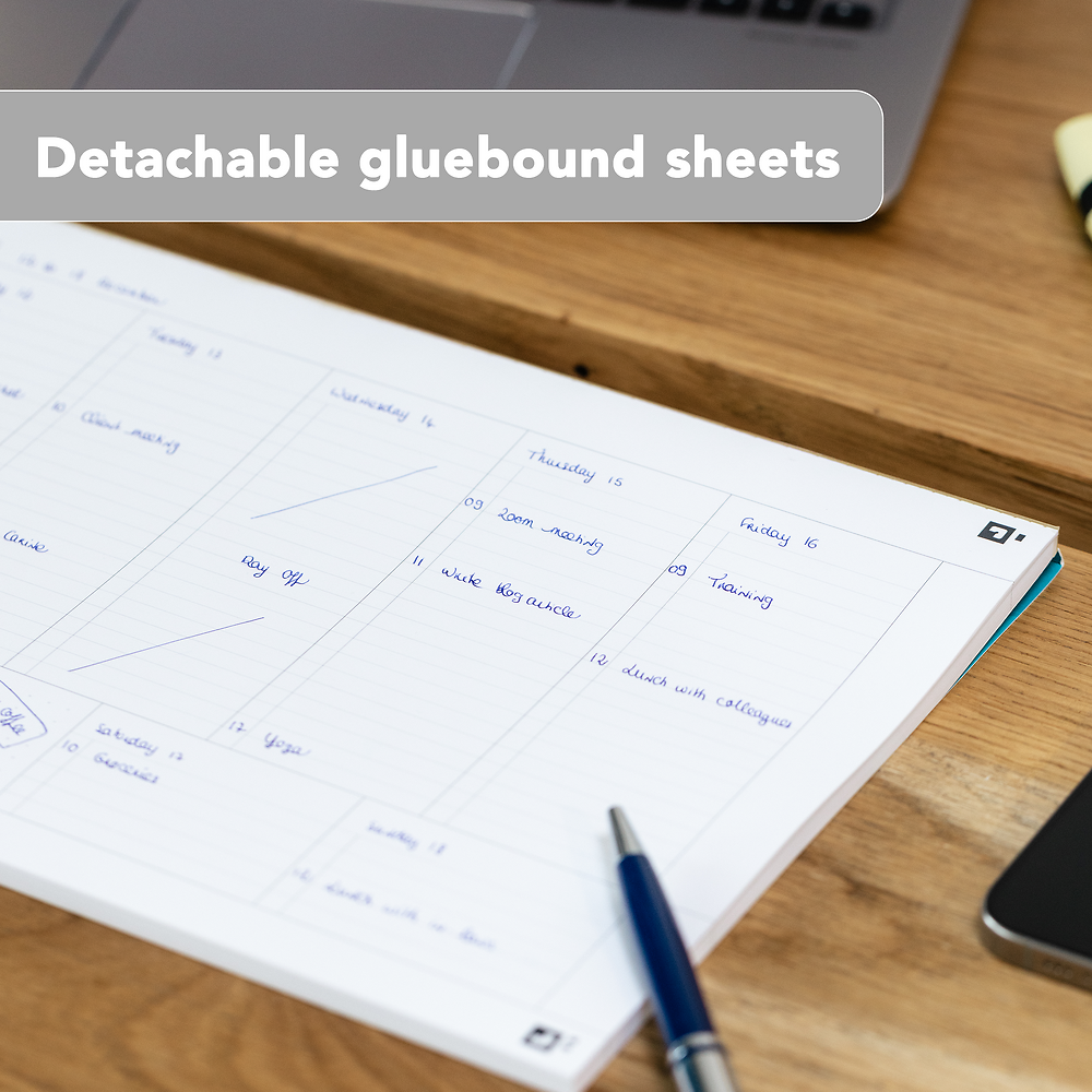 Oxford Task Manager Weekly Planner, Aqua