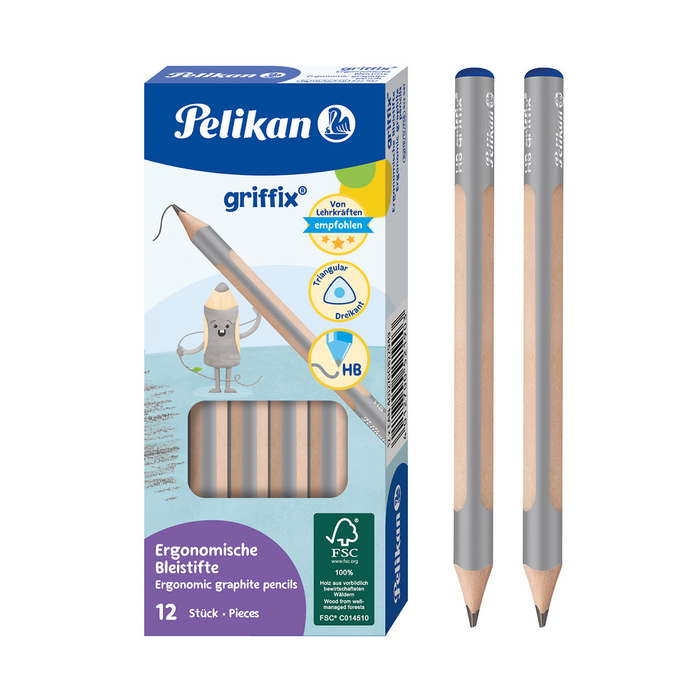 Pelikan Griffix Ergonomic Pencils, Grade HB, Pack of 12