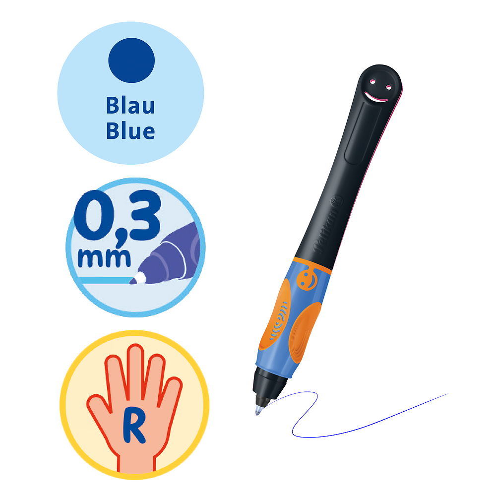 Pelikan Griffix Ergonomic Pen, Black, Right-Handed