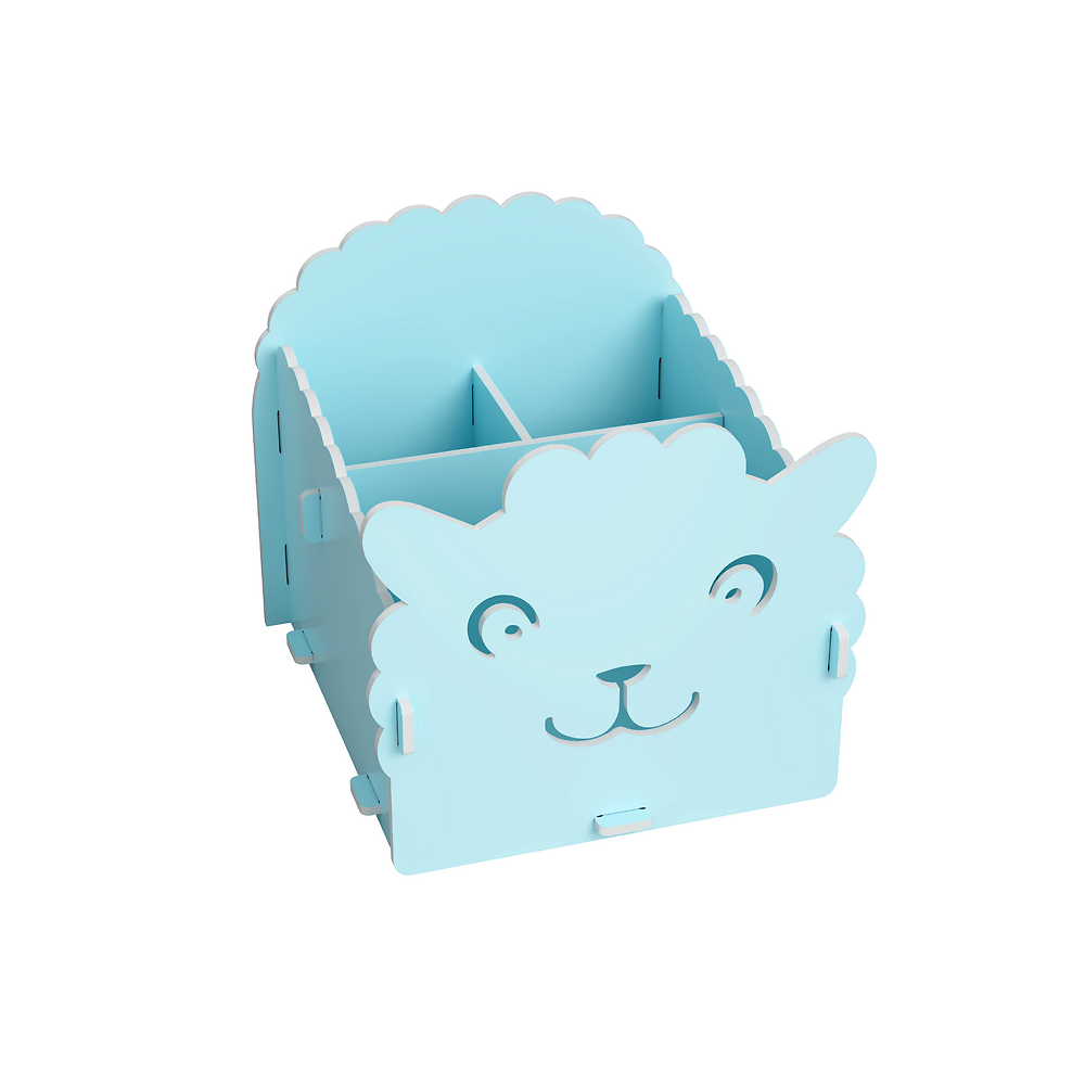 Oxford Leo&Co Desk Organiser Foam PP, Blue Sheep