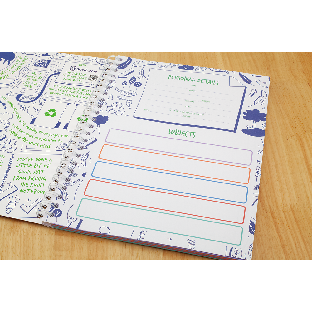 Oxford Campus A4+ Black Subject Book