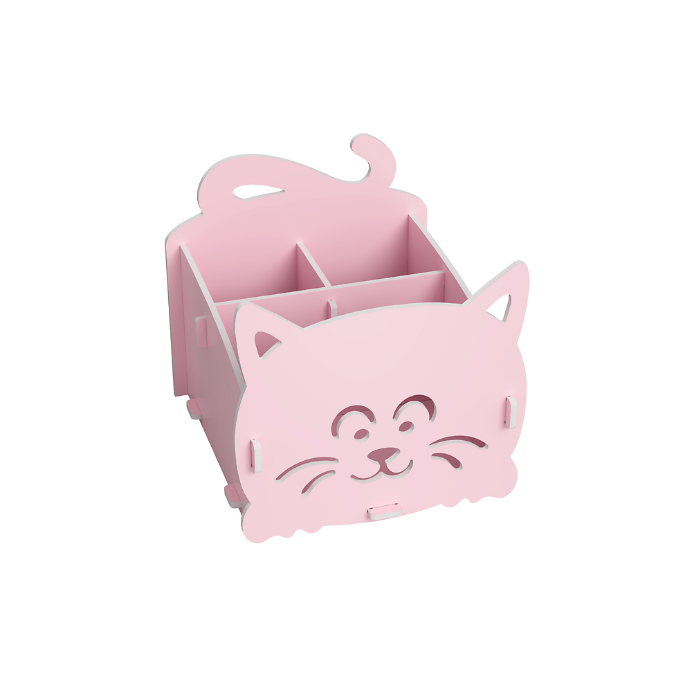 Oxford Leo&Co Desk Organiser Foam PP, Pink Cat
