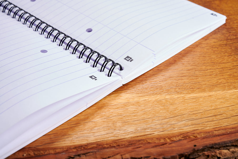 Oxford My Notes A4 Card Cover Wirebound Notebook, Ruled with Margin, 200 Page, Navy Blue