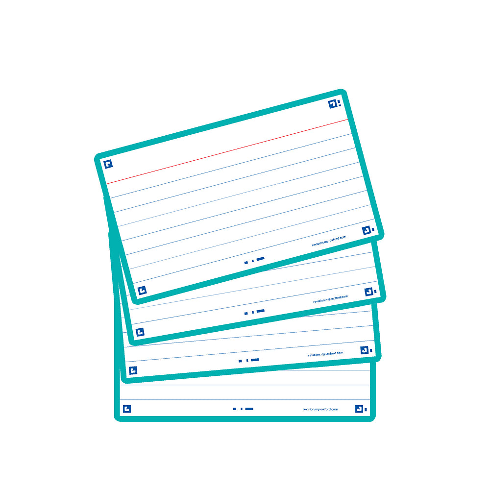 Oxford Flash Cards, Ruled, Mint Green, 7.5x12.5cm, Pack of 80
