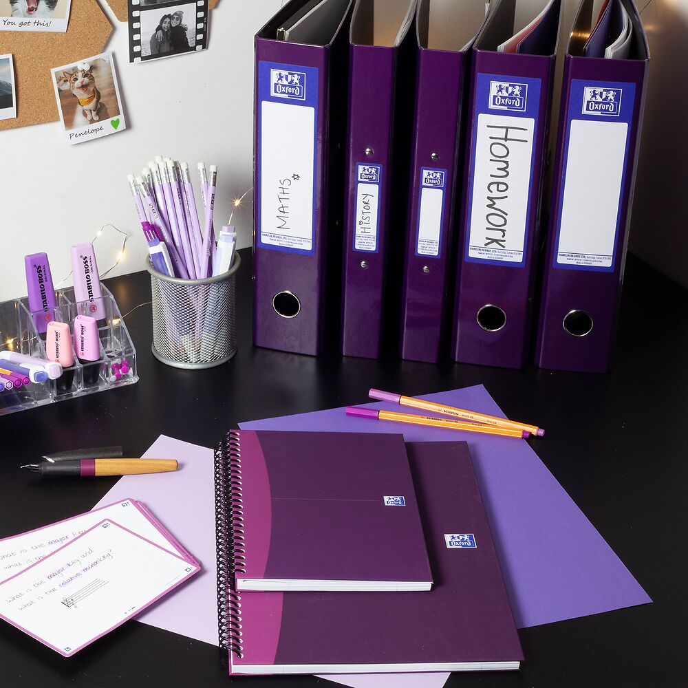 Oxford Ring Binder A4+ Spine 40mm Purple