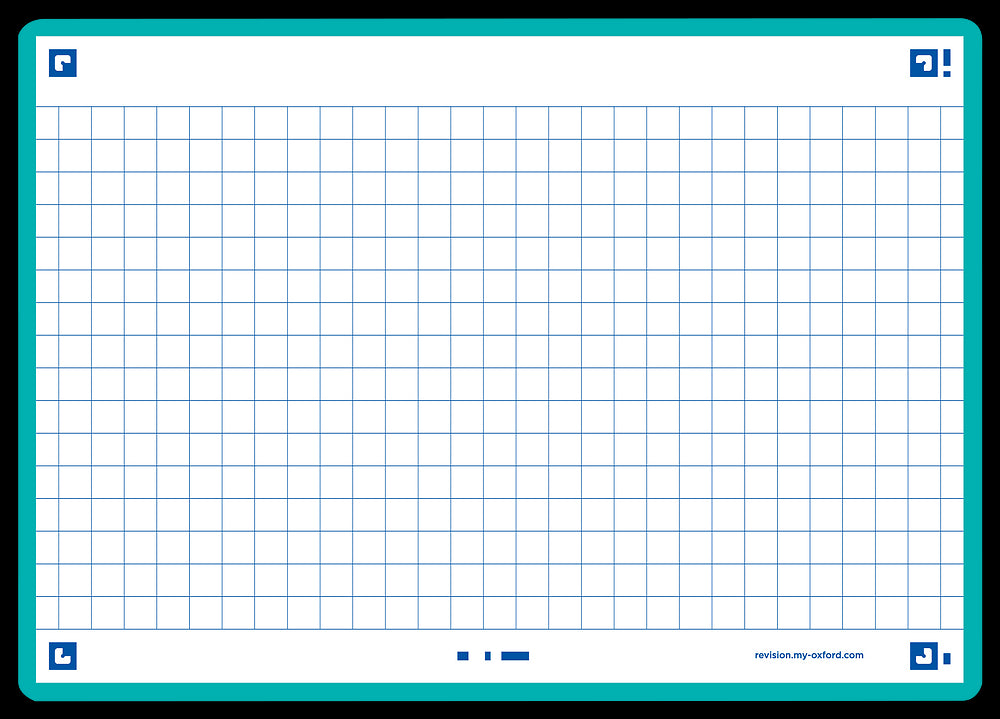 Oxford Flash Cards, Squared with Mint frame, A6, pack of 80