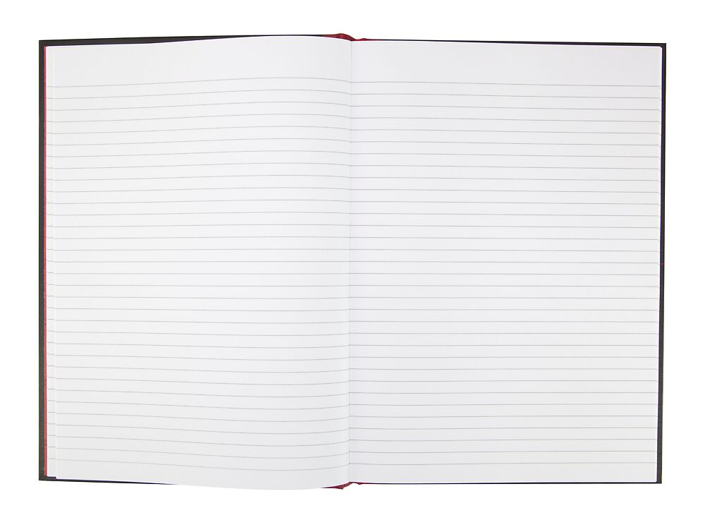 Black n' Red A4 Casebound Hardback Notebook - Ruled (1 Notebook)