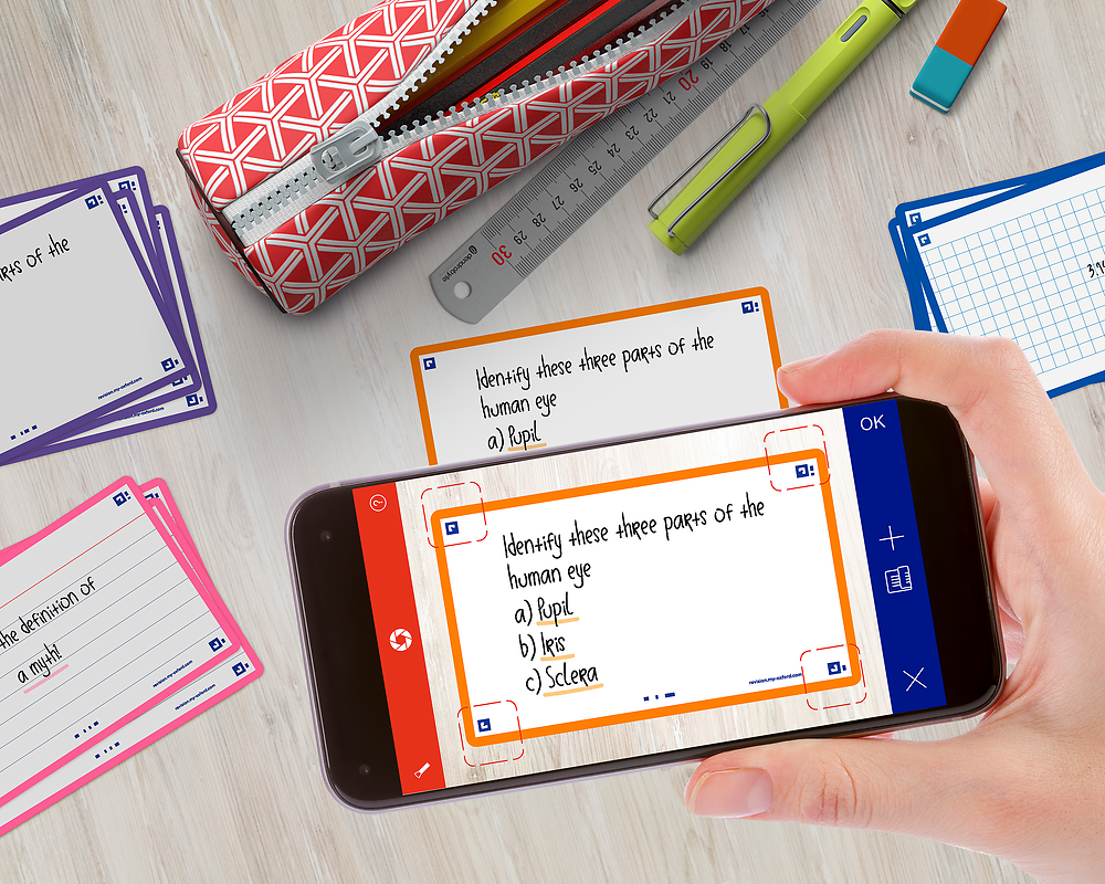 Oxford Orange Flash Cards, Blank, 7.5x12.5, Pack of 80