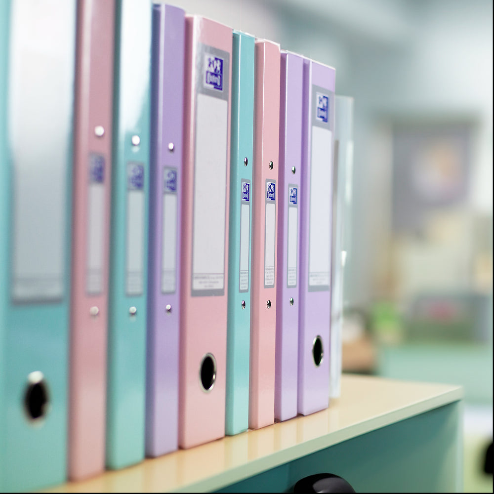 Oxford, A4 Ring Binders, 3 Pack, Pastel, Pink/Purple/Green