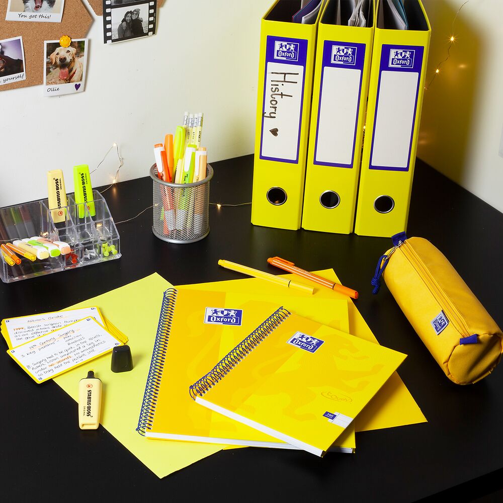 Oxford A4 Yellow Lever Arch File