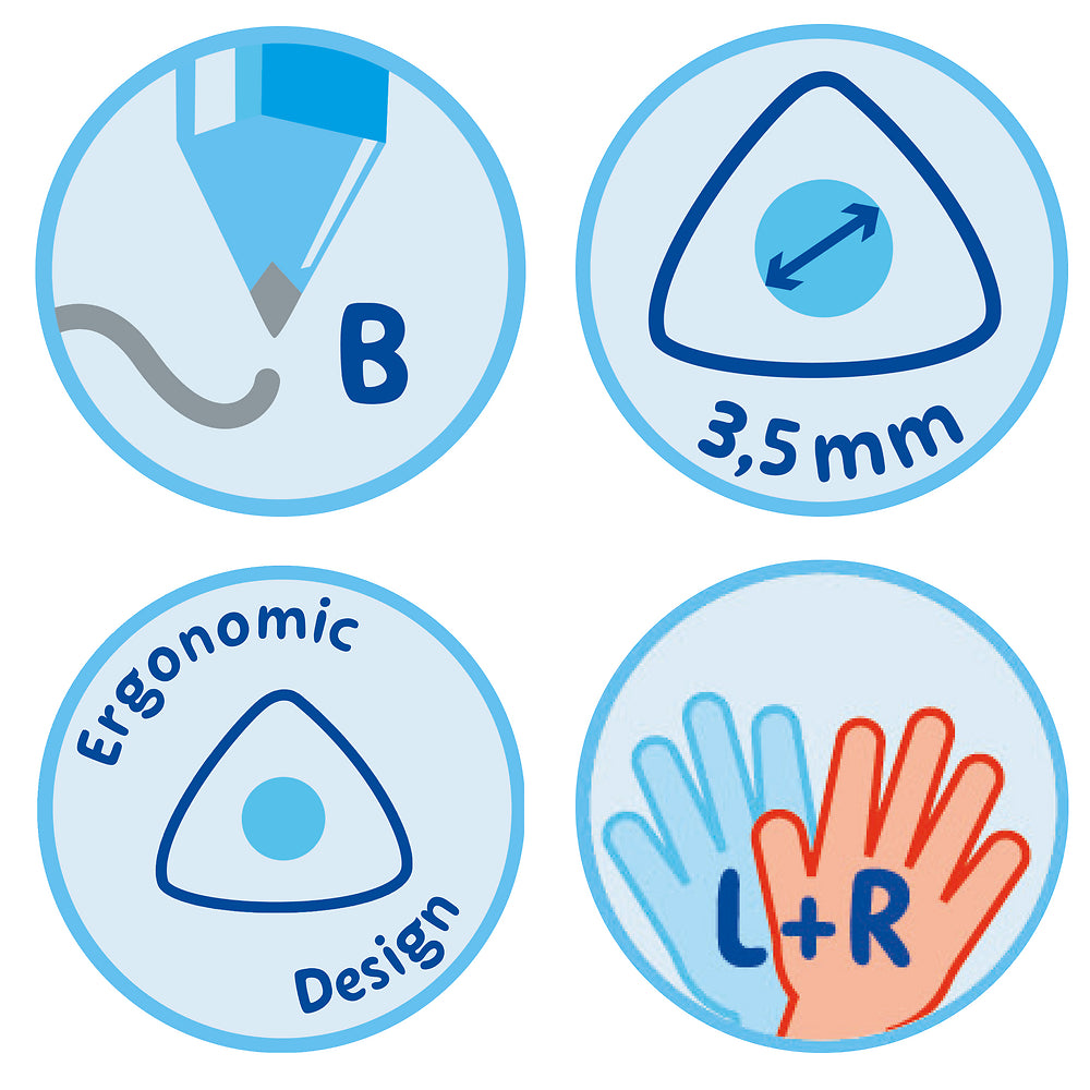 Pelikan Griffix Ergonomic Pencils, Grade B, Pack of 12