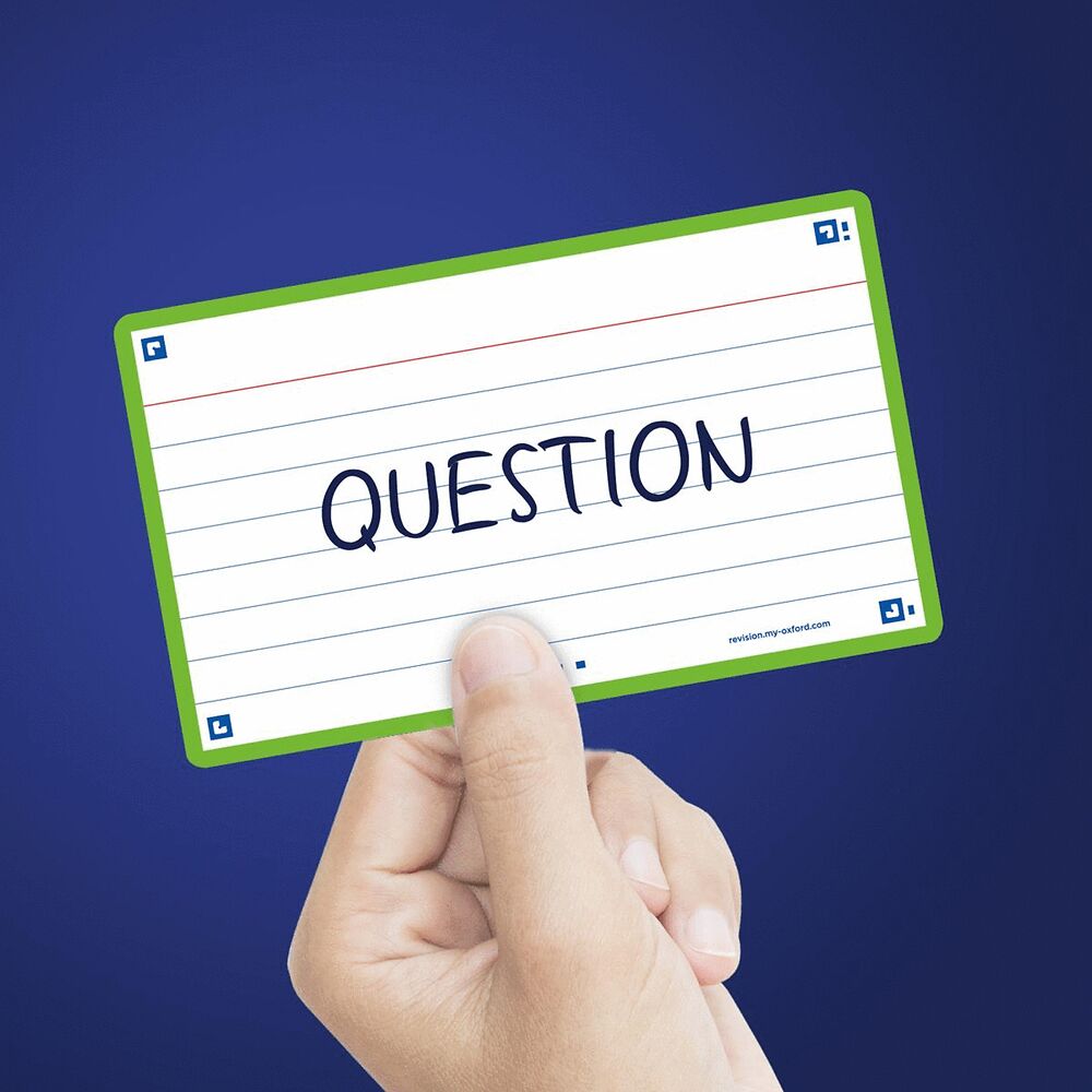 Oxford Red Flash Cards, Squared, 7.5x12.5, Pack of 80