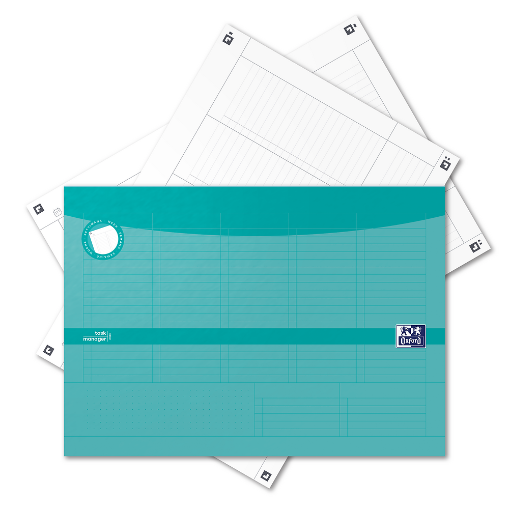 Oxford Task Manager Weekly Planner, Aqua