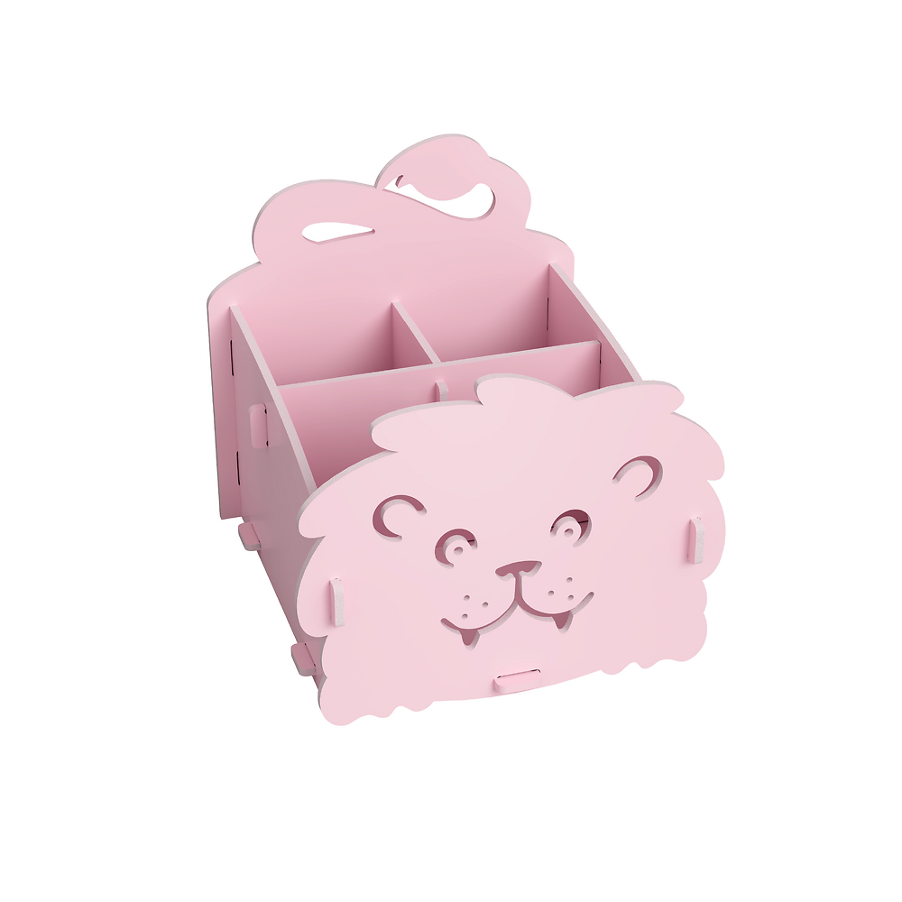 Oxford Leo&Co Desk Organiser Foam PP, Pink Lion
