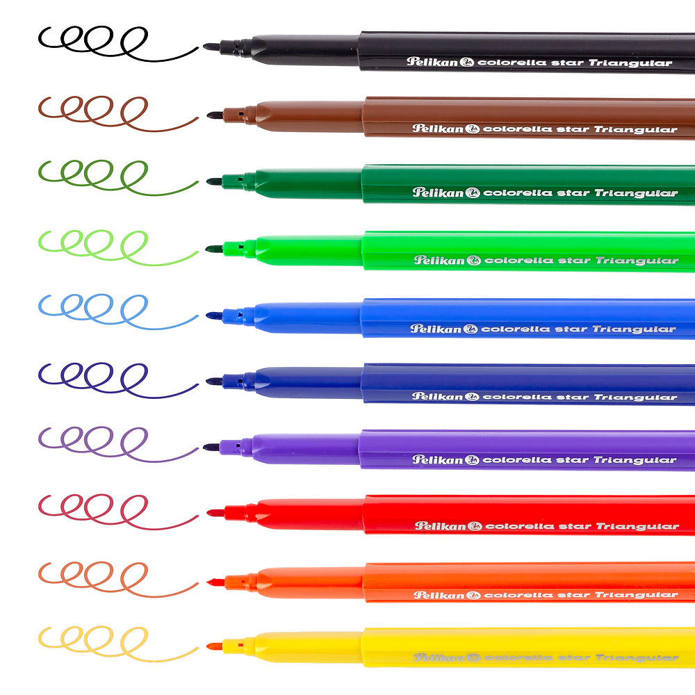 Pelikan Colorella Star Fibre Tip Pens, Pack of 10