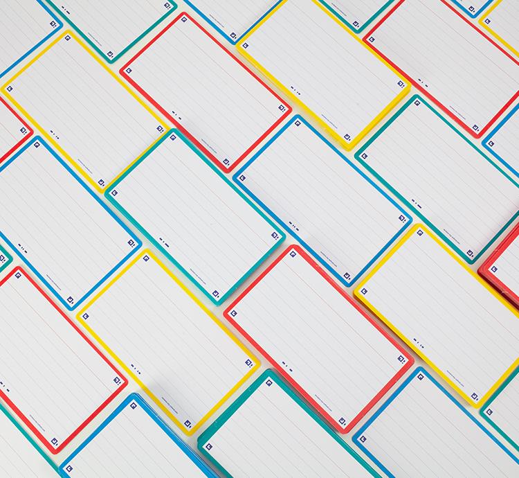 Oxford Flash Cards with coloured borders for revision to use with Scribzee app