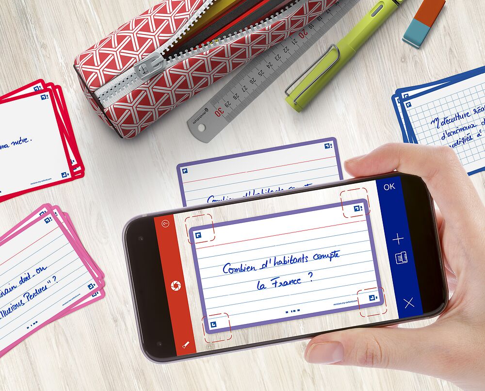 Oxford Lavender Flash Cards, Ruled, 7.5x12.5cm, Pack of 80