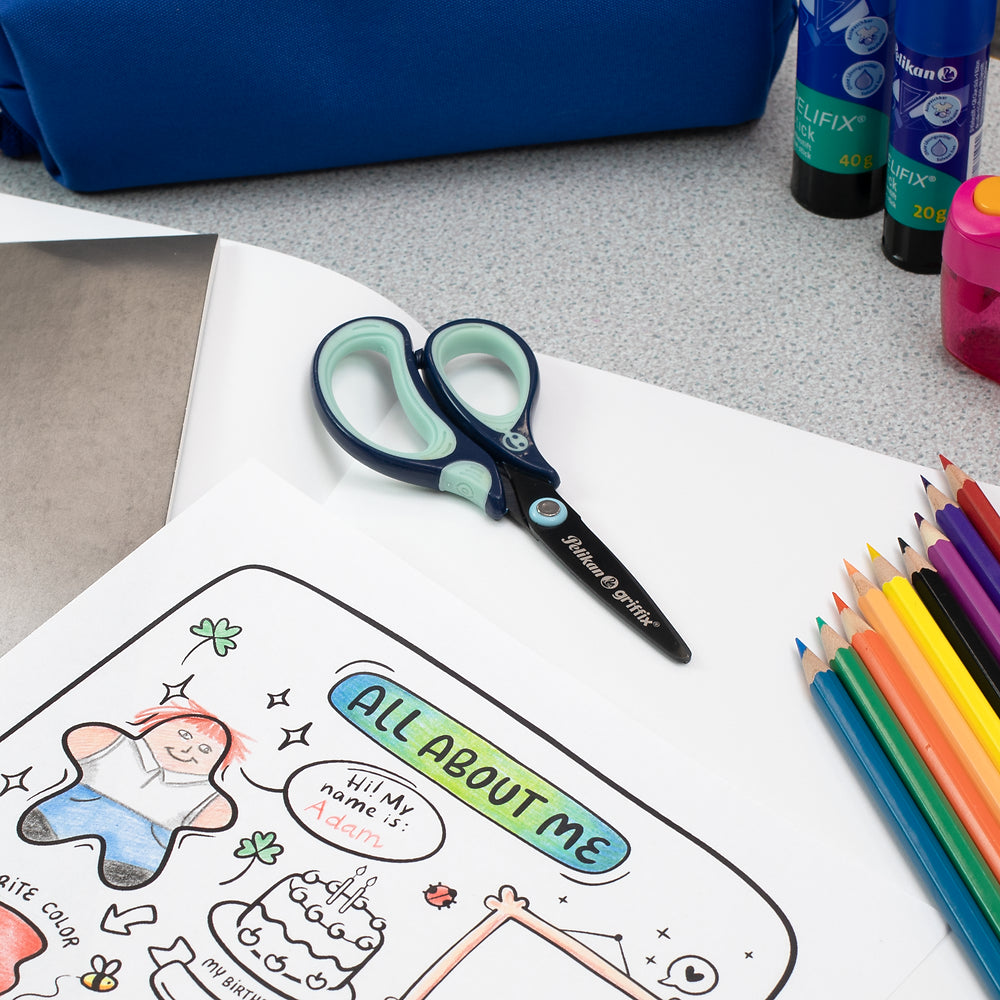 Pelikan Griffix Blue Scissors, Right-Handed