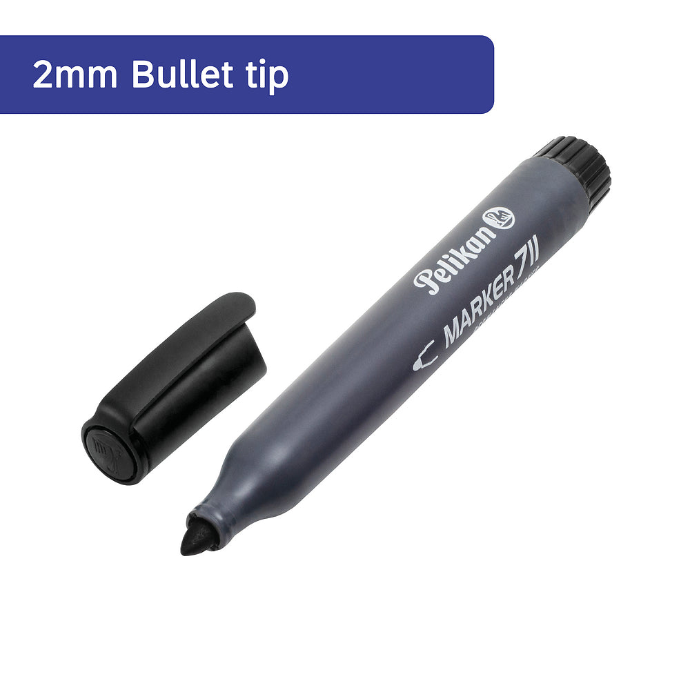 Pelikan Permanent Marker Pens, Black, Pack of 10