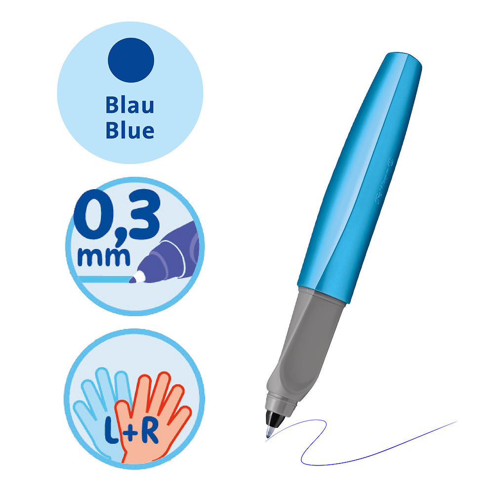 Pelikan Twist Frosted Blue Rollerball Pen