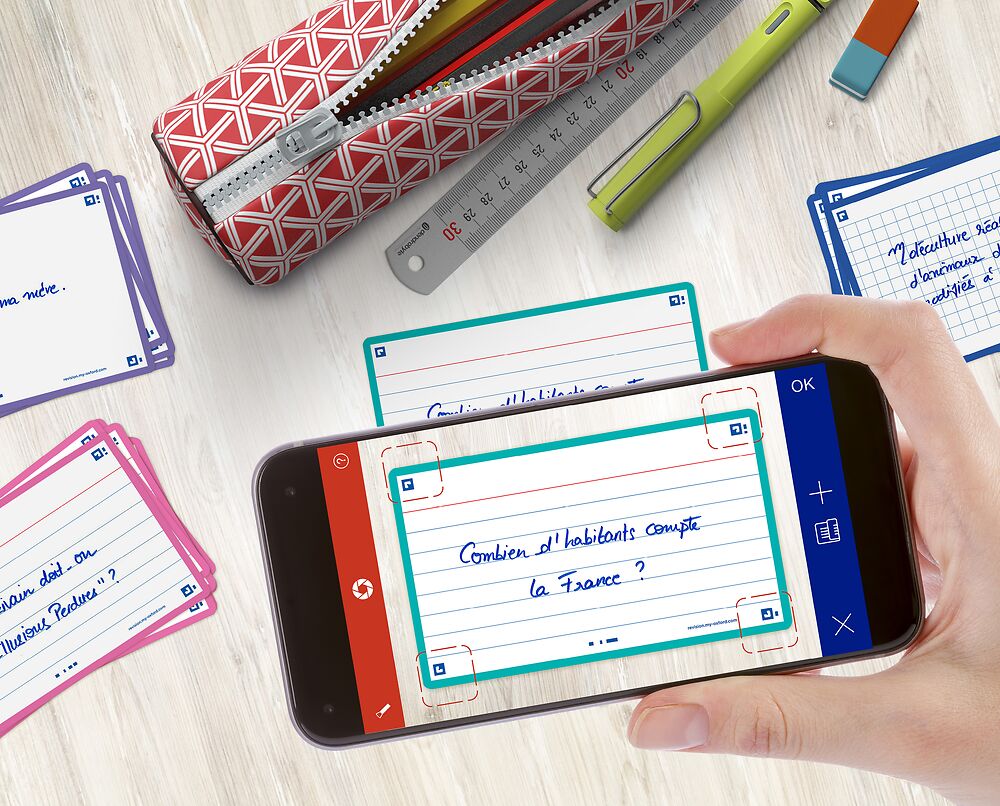 Oxford Mint Green Flash Cards, Ruled, 7.5x12.5cm, Pack of 80