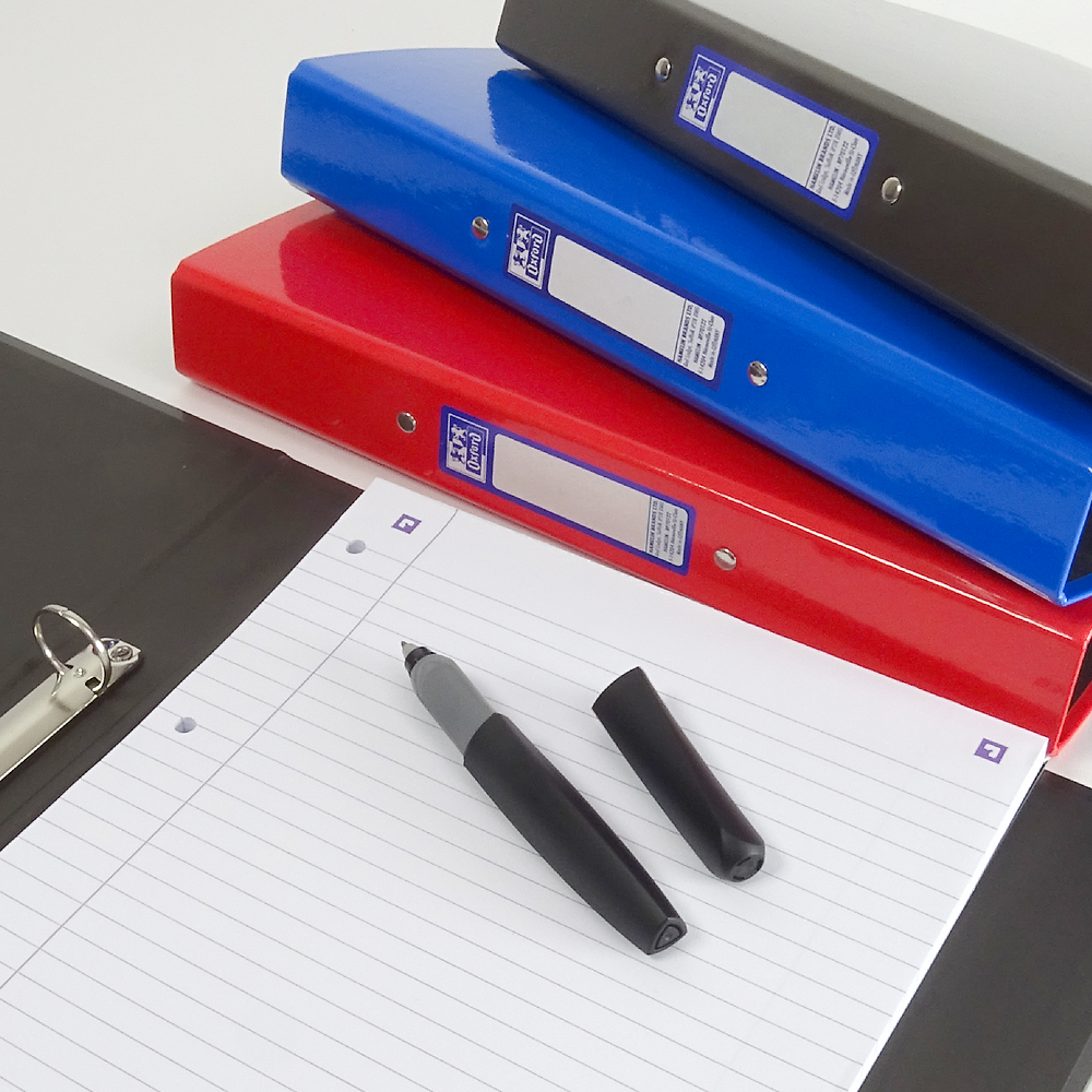 Oxford Ring Binders, A4, 3 Pack, Blue, Red & Black