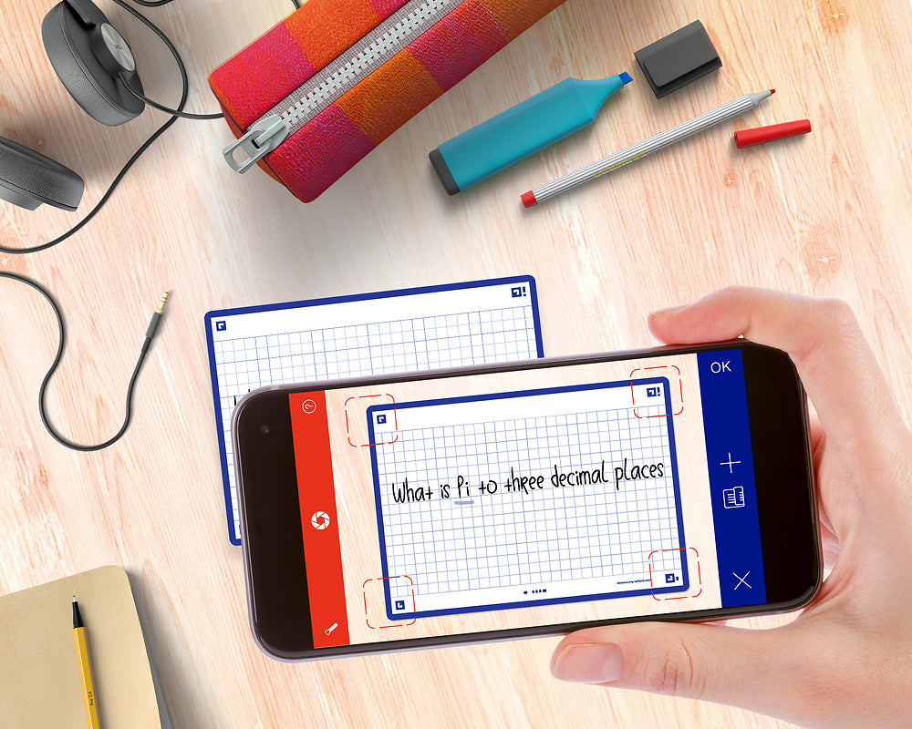 Oxford Flash Cards, Squared with Navy frame, A6, pack of 80