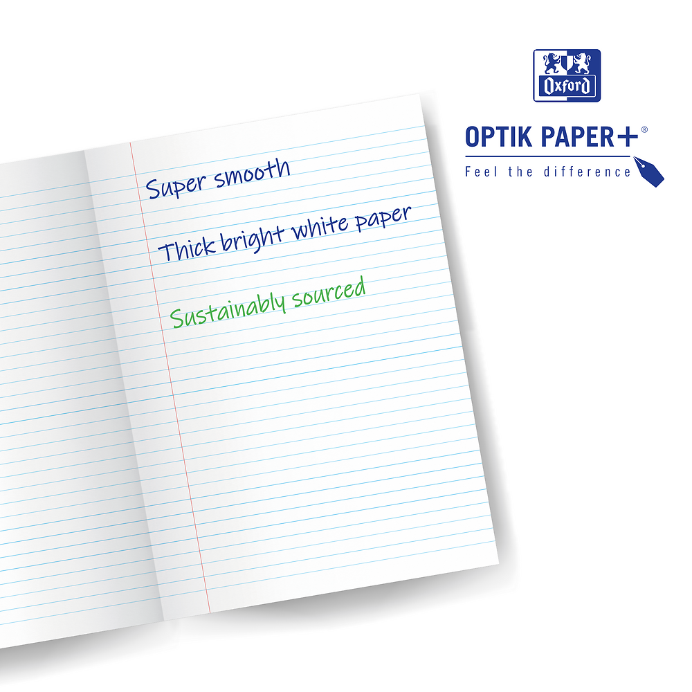 A4 Oxford 8mm Ruled and Margin Exercise Book 80 Page Assorted