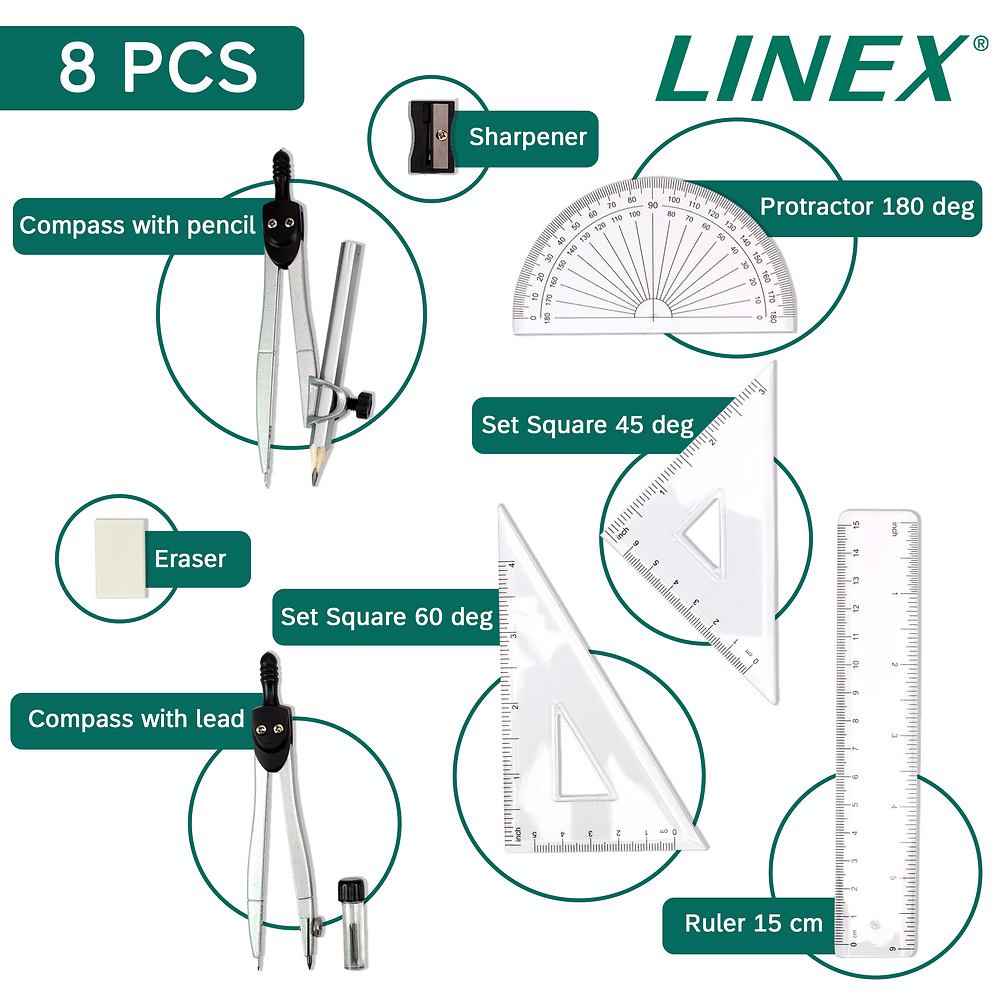 Linex Geometry Set, Black