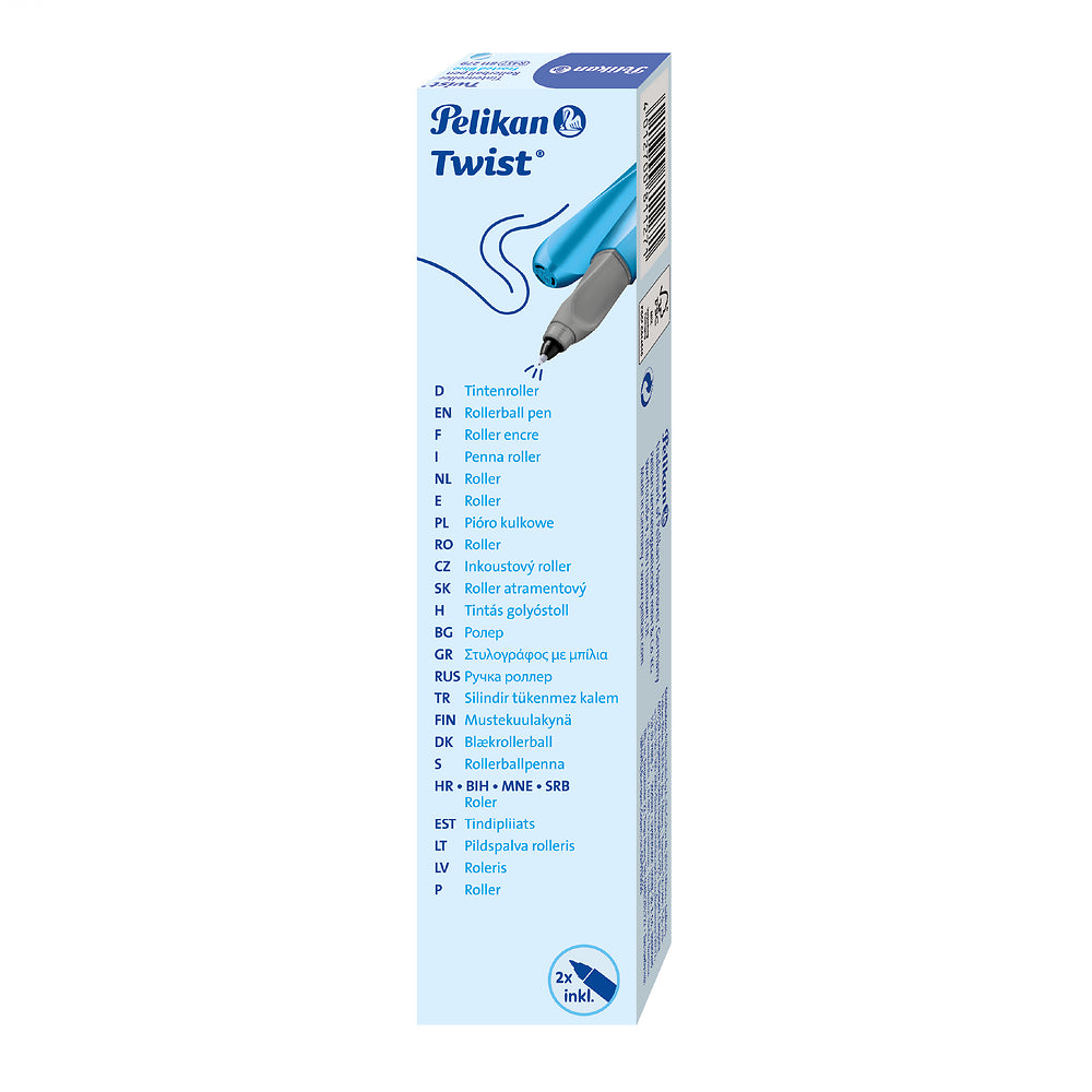 Pelikan Twist Frosted Blue Rollerball Pen