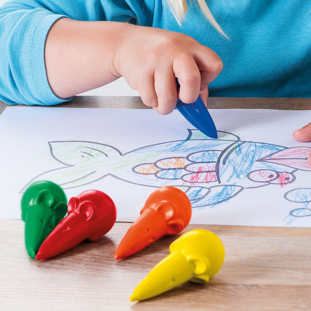 Pelikan Mouse-Shaped Wax Crayons, Pack of 6