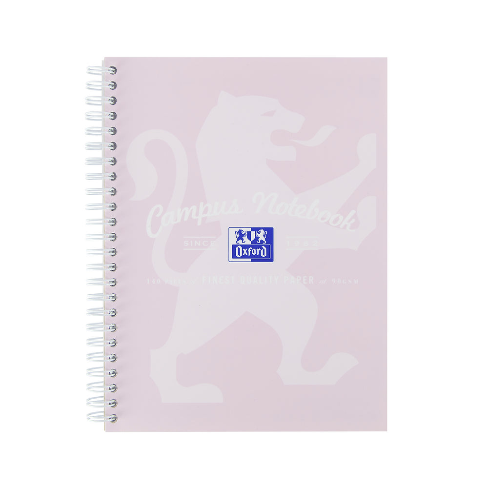 Oxford Campus Assorted Pastel A5+ Wirebound Notebooks, Pack of 3