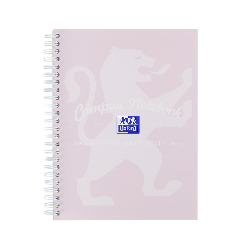 Oxford Campus Assorted Pastel A5+ Wirebound Notebooks, Pack of 3