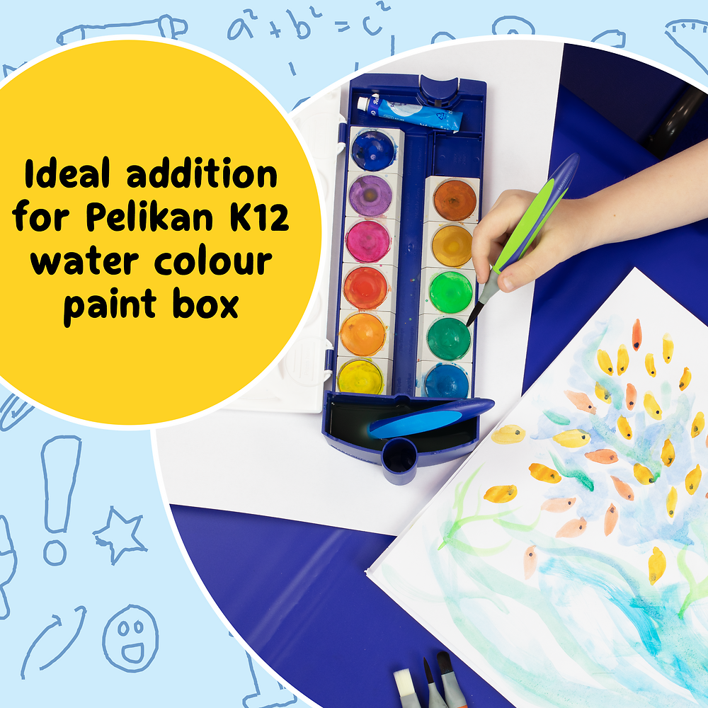 Pelikan Water Container with Paint Brush Holder, Blue