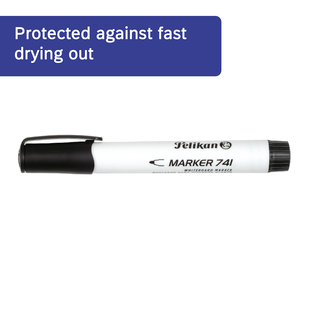 Pelikan Whiteboard Markers, Black, Pack of 10