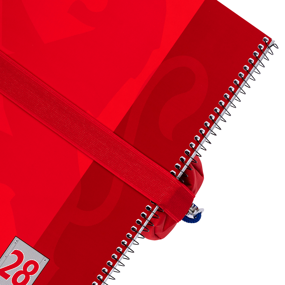 Oxford Red Large Rectangular Pencil Case