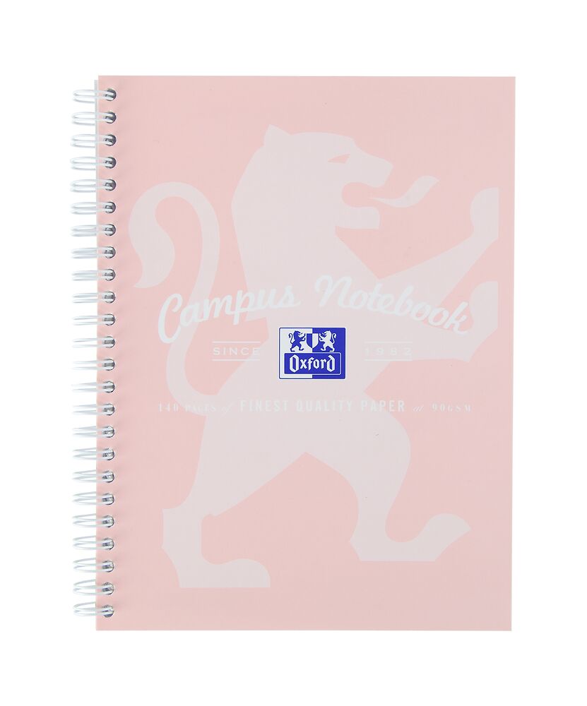 Oxford Campus Pastel A5 Wirebound Notebook - Assorted Colours, Pack of 3