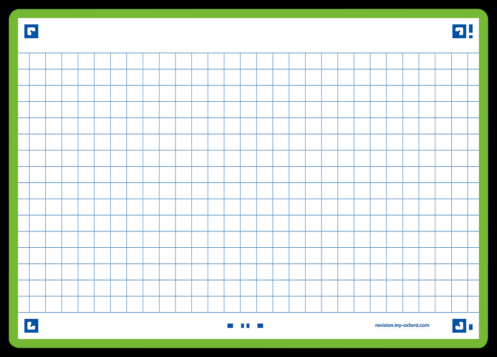 Oxford Flash Cards, Squared with Green frame, A6, pack of 80