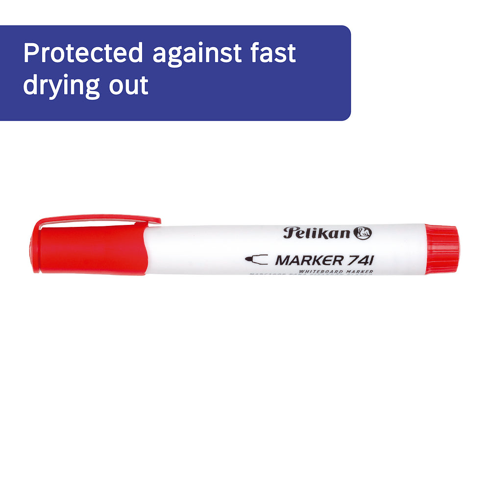 Pelikan Whiteboard Markers, Red, Pack of 10