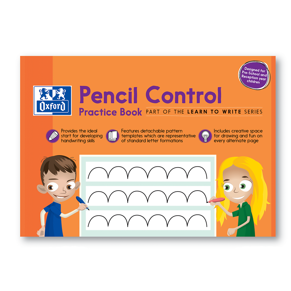 Oxford Learn to Write Practice Book Pencil Control A4 32 Pages