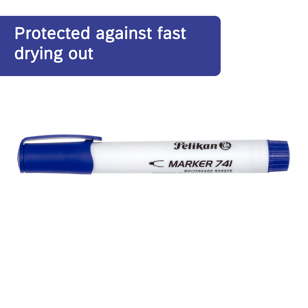Pelikan Whiteboard Markers, Blue, Pack of 10