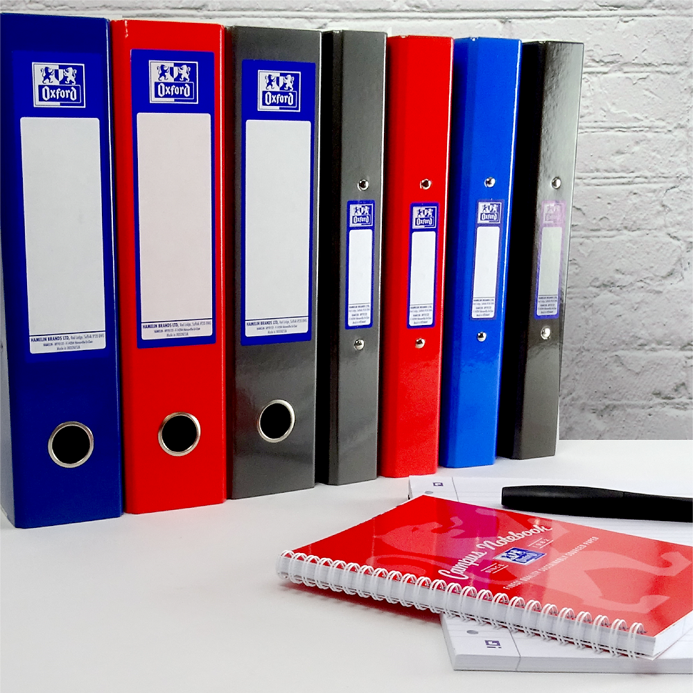 Oxford Ring Binders, A4, 3 Pack, Blue, Red & Black