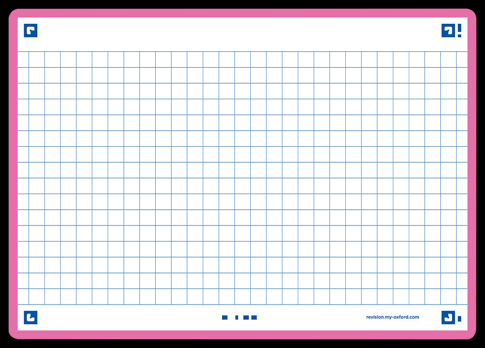 Oxford Flash Cards, Squared with bright Pink frame, A6, pack of 80