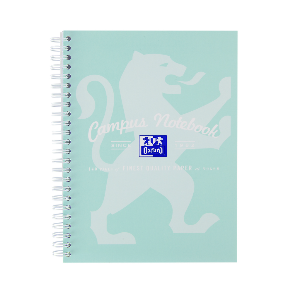 Oxford Campus Assorted Pastel A5+ Wirebound Notebooks, Pack of 3