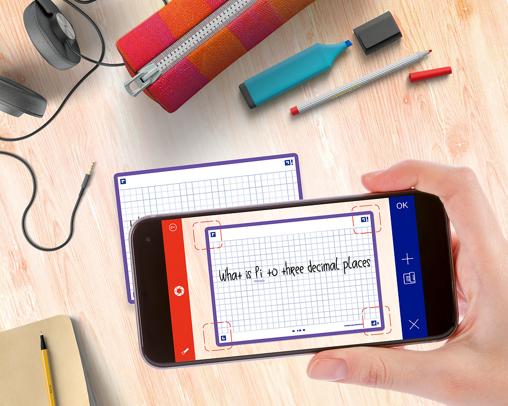 Oxford Flash Cards, Squared with Lavender frame, A6, pack of 80