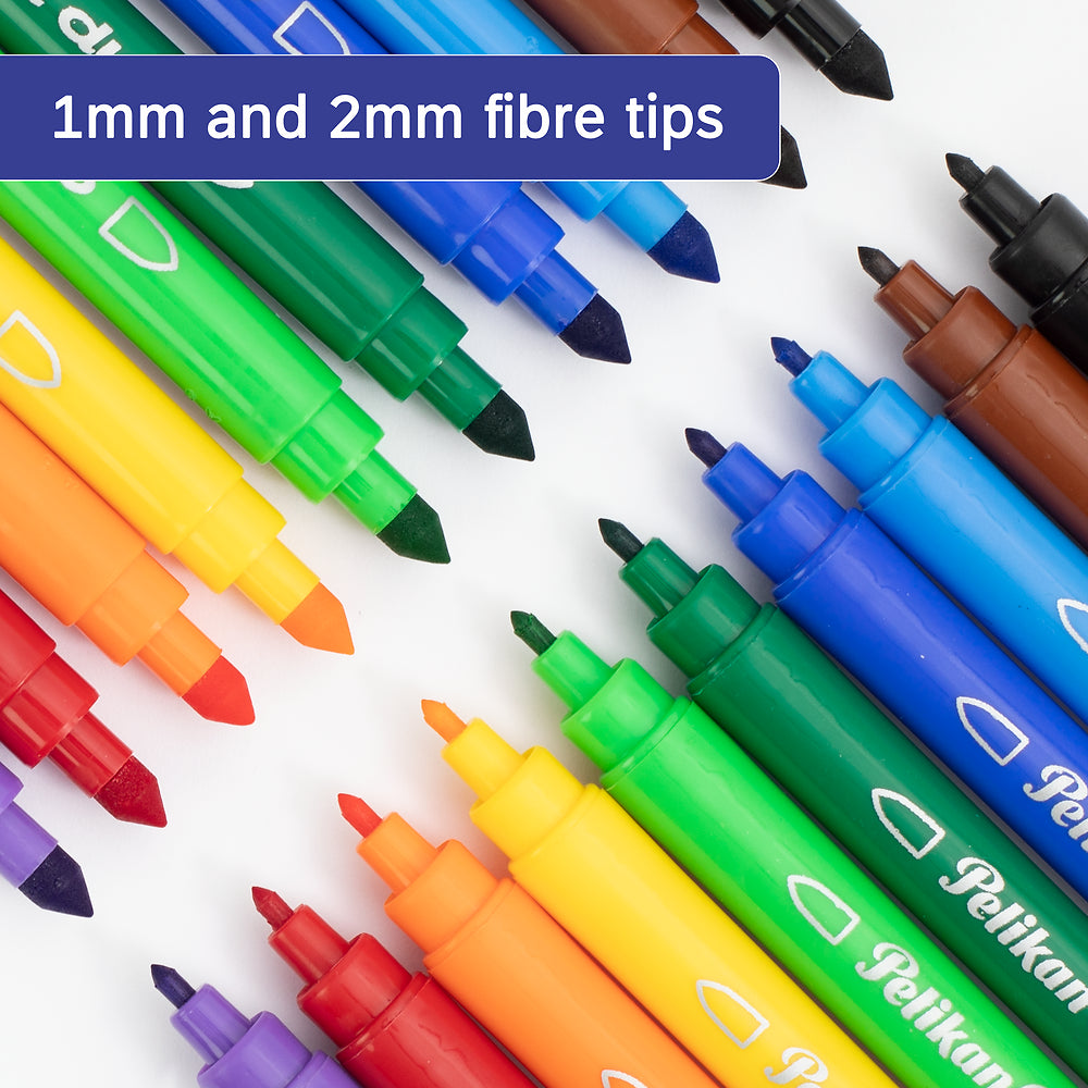Pelikan Colorella Duo Fibre Tip Pens, Pack of 10