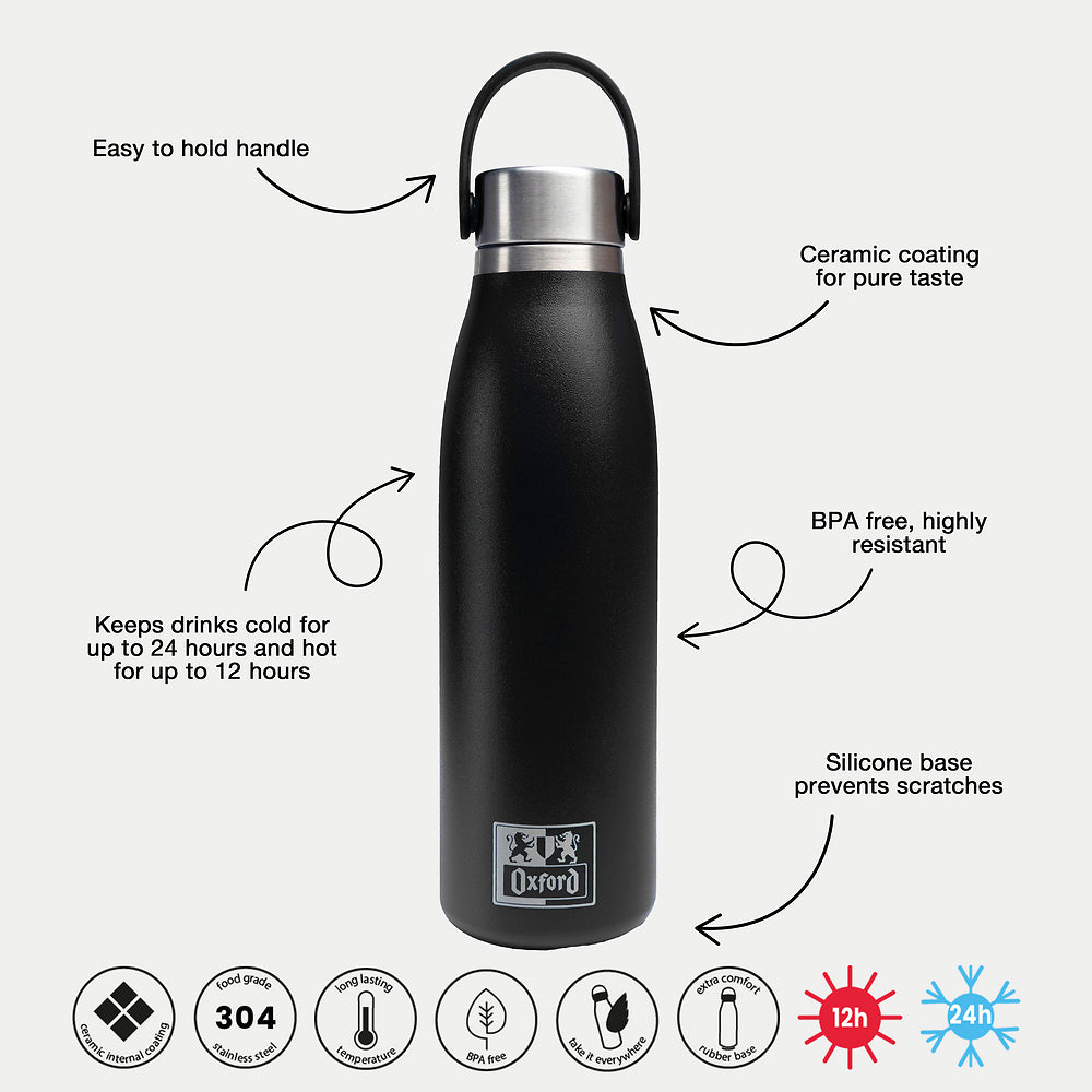 Oxford Black 50cl Thermo Bottle