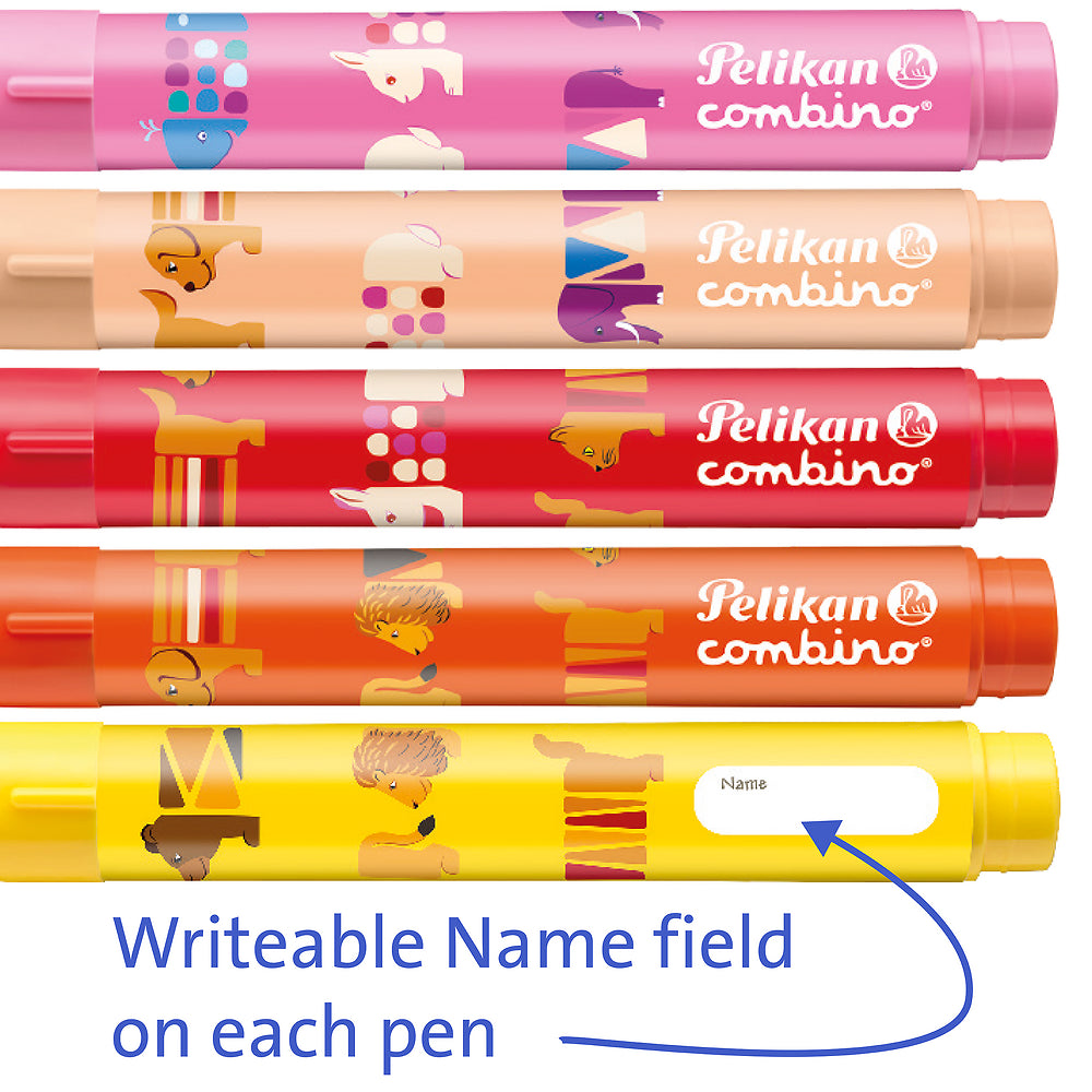 Pelikan Combino Fibre Tip Pens, Pack of 9