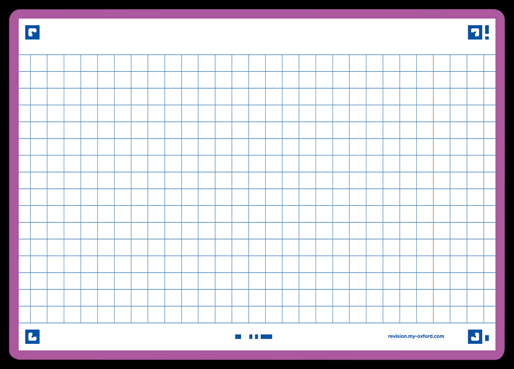 Oxford Flash Cards, Squared with Purple frame, A6, pack of 80
